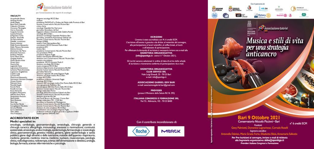 Sabato 9 ottobre 2021. Bari. Convegno Sanità.